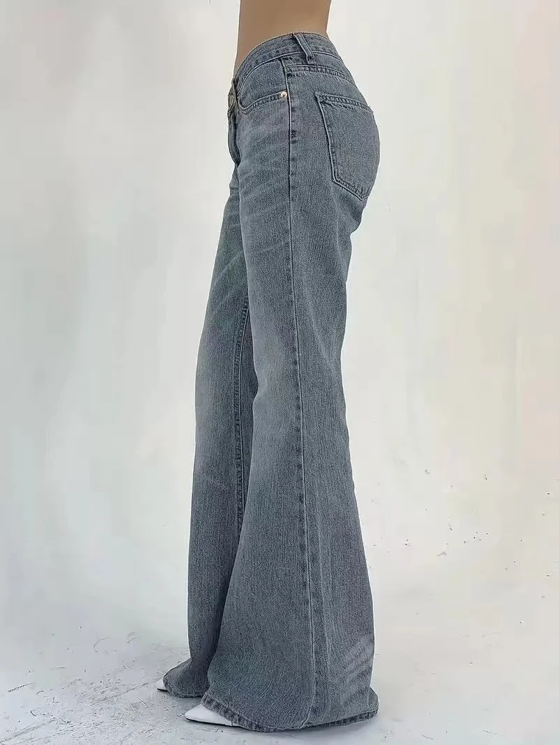 High-waisted Bootcut Jeans for Women, Light-colored Stone-washed Retro(Flared Pants), Slim-fit Body-shaping, Stretchy, Nine-