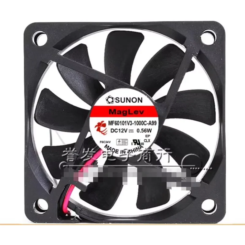 

SUNON MF60101V3-1000C-A99 DC 12V 0.56W 60x60x10mm 2-Wire Server Cooling Fan