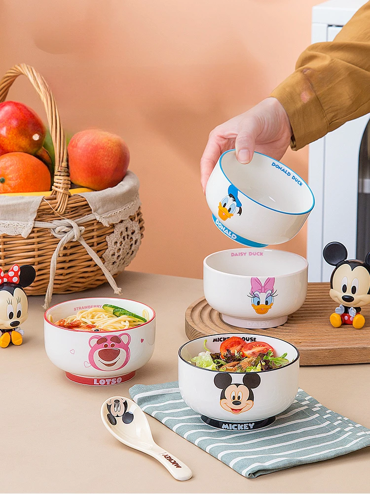 

Mickey Home Children's Ceramic Bowl High-Precision Cute Tableware Set