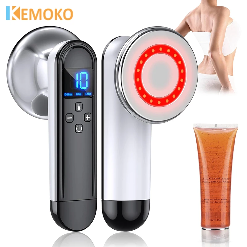 

Electric Massager GuaSha Anti Cellulite Vacuum Suction Cup Beauty Health Scraping Infrared Heat Slimming Massage Thera With Gel