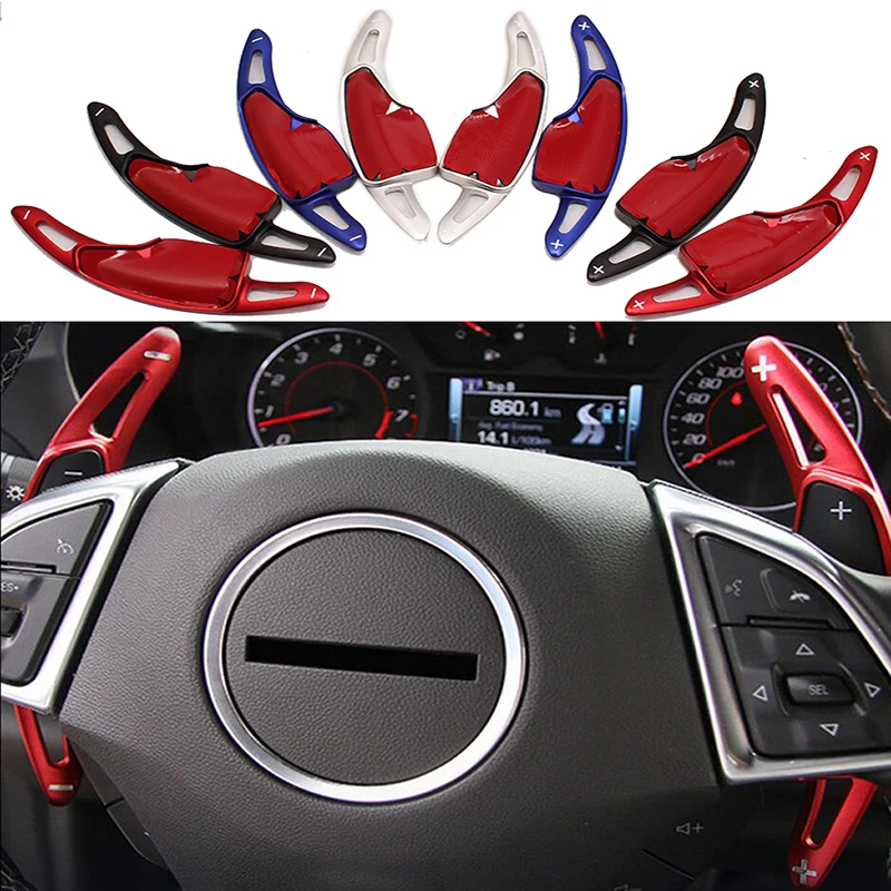 Car Styling for Chevrolet Camaro 6th Gen 2016 2017 2018 aluminum Paddle Shifters Steering Wheel Shift Paddles Decoration Trim