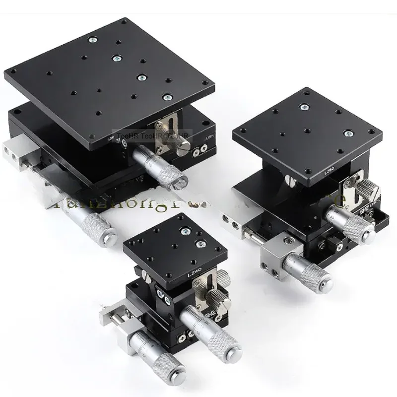 For 60*60/40*40mm Trimming Station Manual Precision Displacement Platform Linear Stage Sliding Table XYZ Cross Rail For LGD60-L