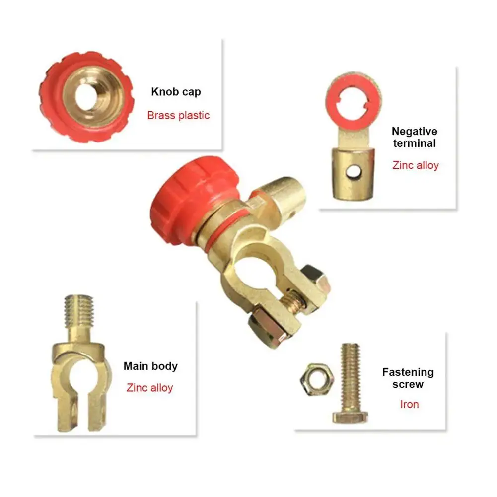 Car Battery Disconnect Rotatable Leakage Protection Disconnect Isolator Auto Truck Parts Battery Cut-off Tools