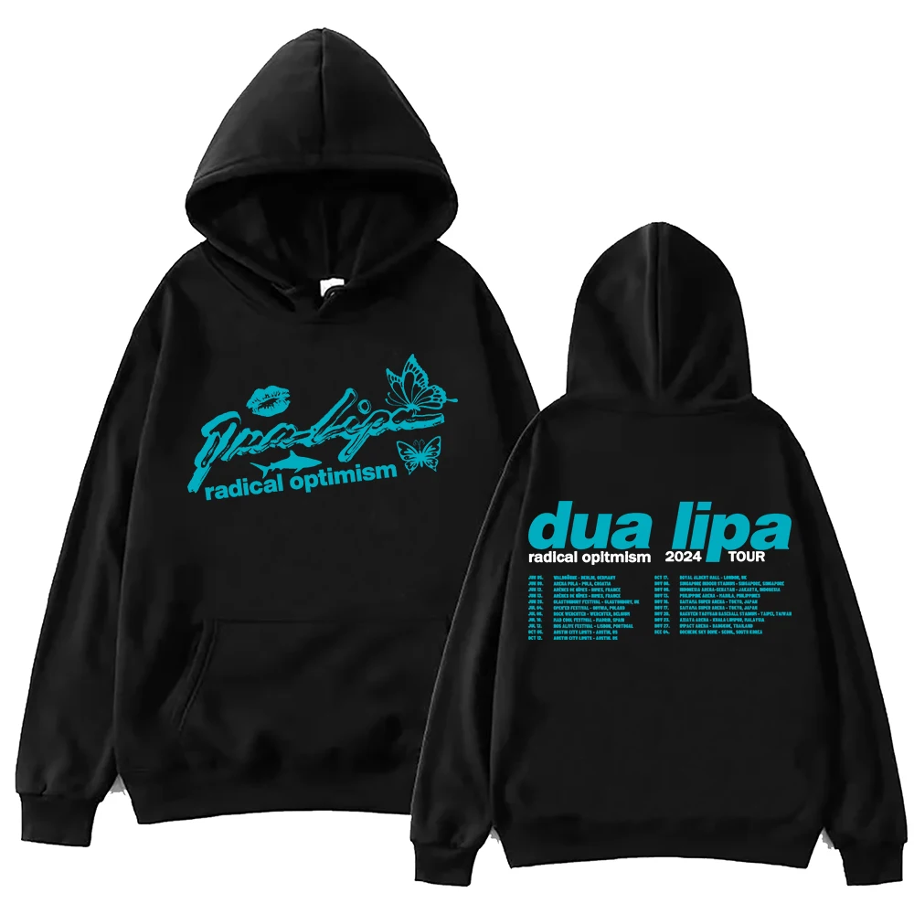 

Dua Radical Optimism Tour 2024 Lipa Hoodie Harajuku Pullover Tops Sweatshirt Fans Gift