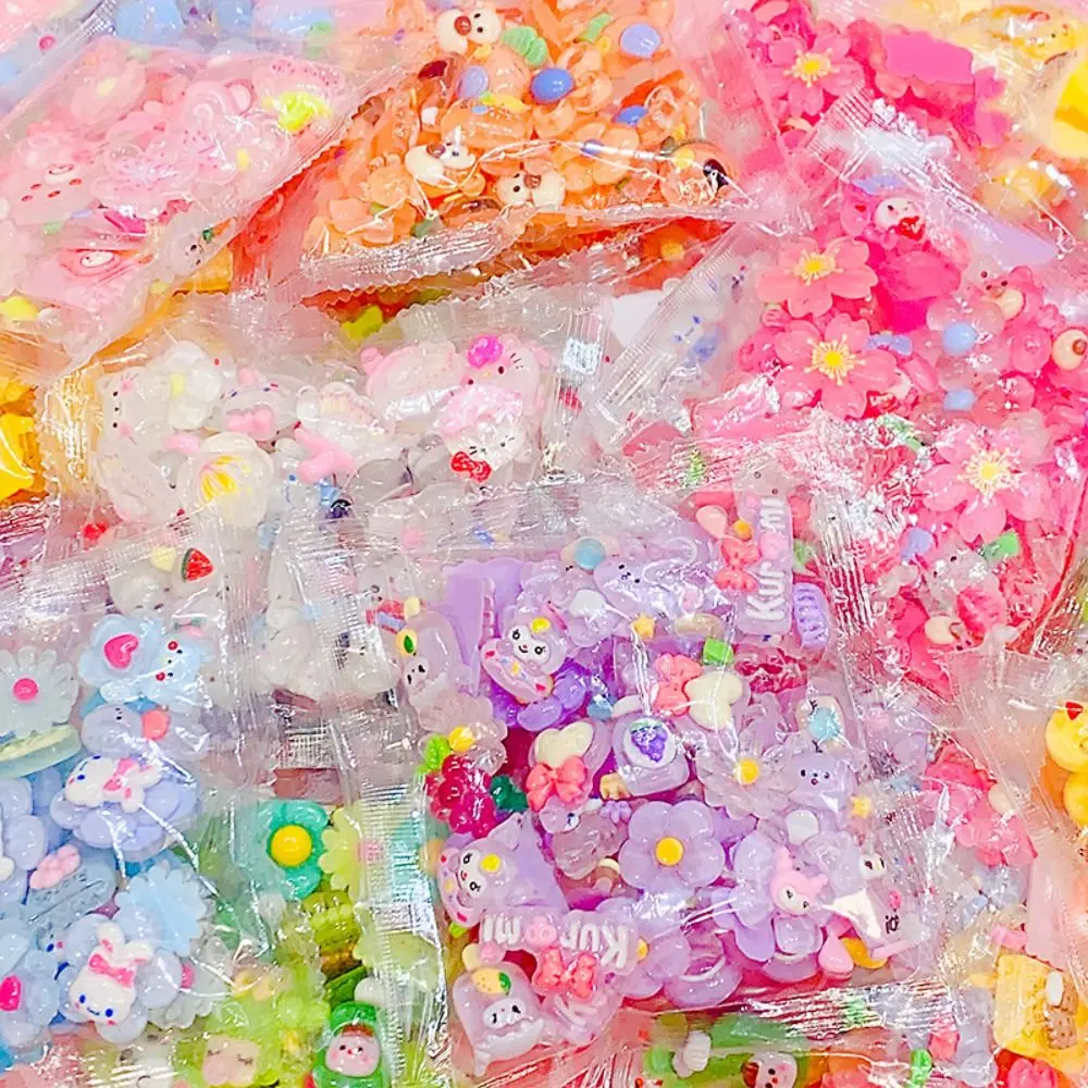 

Transparent DIY Resin Charms Accessories Cartoon Sealed Bag Cream Glue Guka Patch Accessories