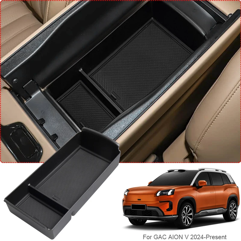 

Car Armrest Box Storage For GAC AION V 2024-2026 ABS Under Center Console Organizer Tray Interior Storage Box Tidying Accessory
