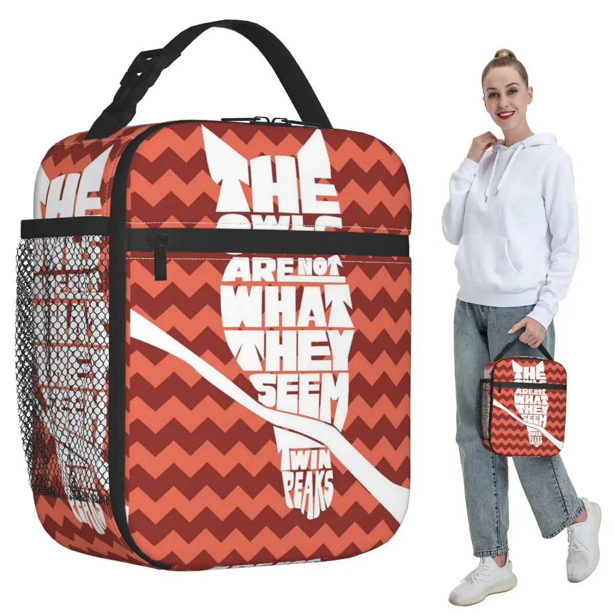 Twin Peaks Red Room Insulated Lunch Bag for Kids School Cooler Thermal Food Box Tote Portable Lunch Boxes Container