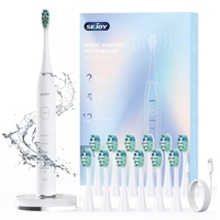 SEJOY Sonic  Expert Clean Electric Toothbrush Rechargeable High Power Vibration12 Brush Heads 5 Modes