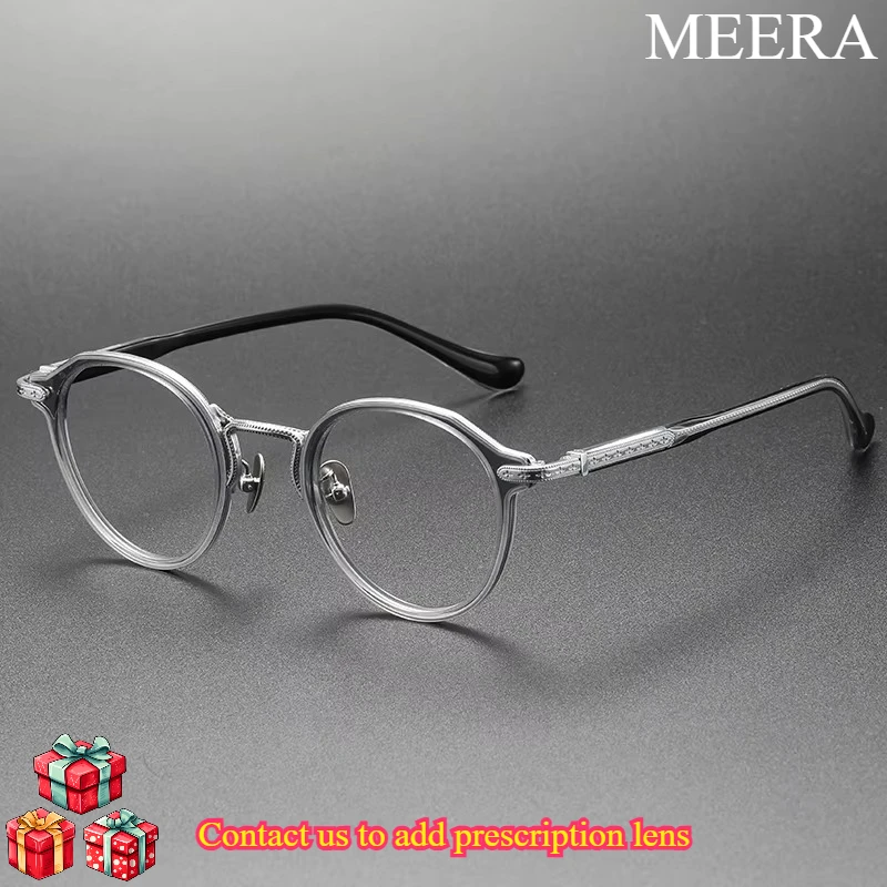 

Luxury Optical Eyeglasses Frame Metal Frame Glasses Retro Eyewear Italian Handmade Titanium Glasses Anti-blue Light