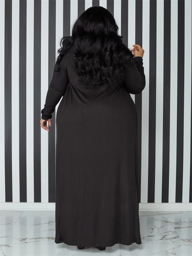 Wmstar-Conjuntos de vestidos de talla grande, trajes de 2 piezas, vestidos Maxi, abrigo, traje Sexy a juego, ropa de otoño, venta al por mayor,