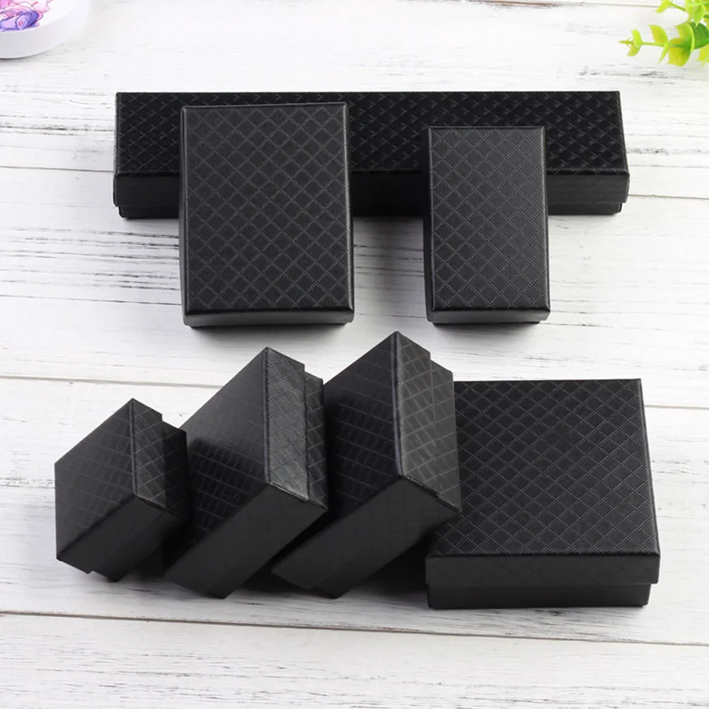 6Pcs Jewelry Box Small Gift Packaging Proposal Ring Box Sponge Liner for Necklace Earrings Storage Earring Gift Container