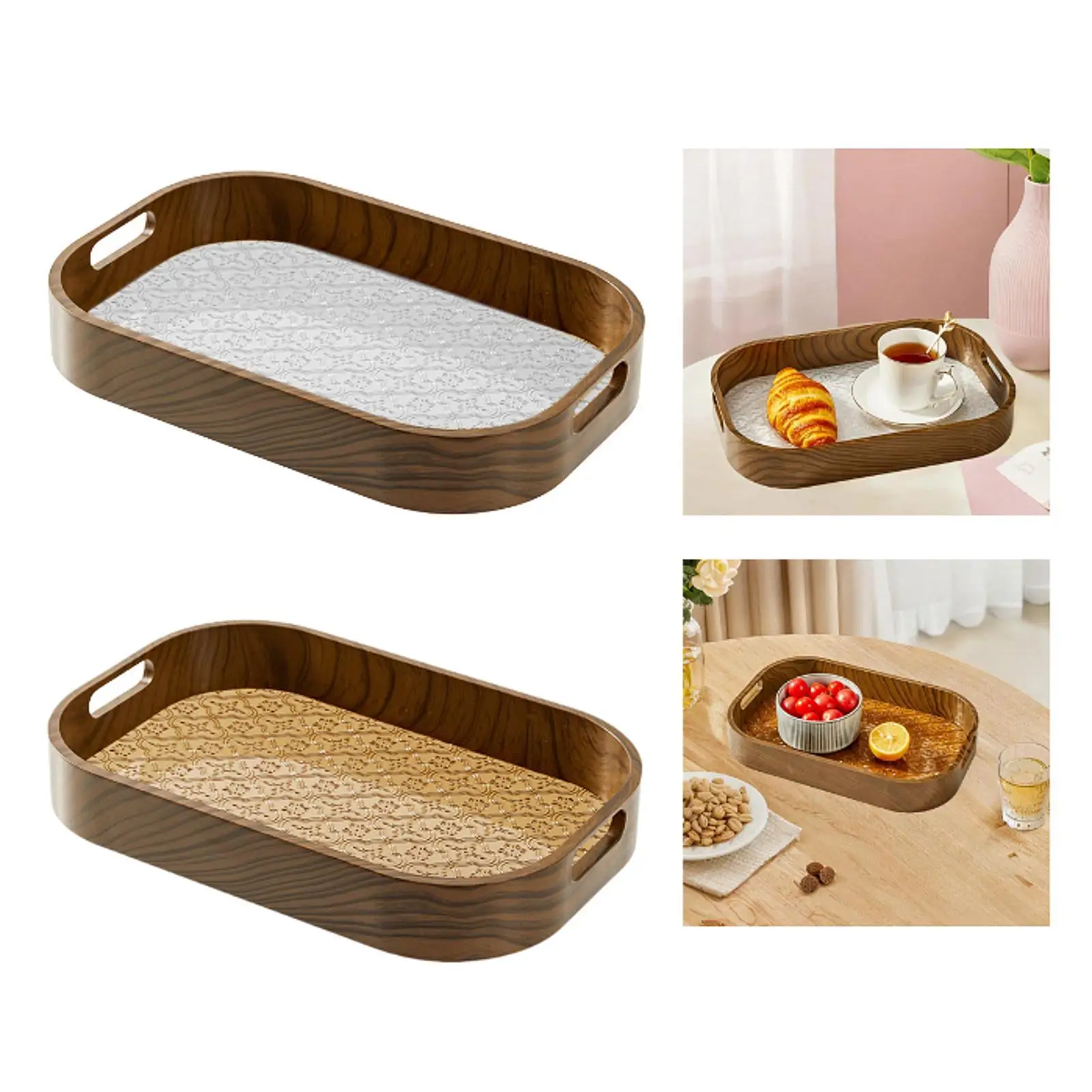 Begonia Flower Plate Practical Snack Plate for Dining Table Pantry Bathroom