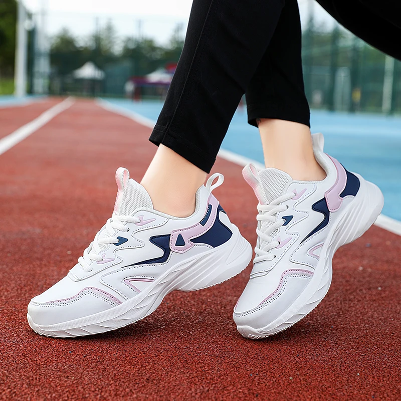 Zapatillas de correr impermeables para mujer, zapatos deportivos informales, antideslizantes, a la moda, para otoño