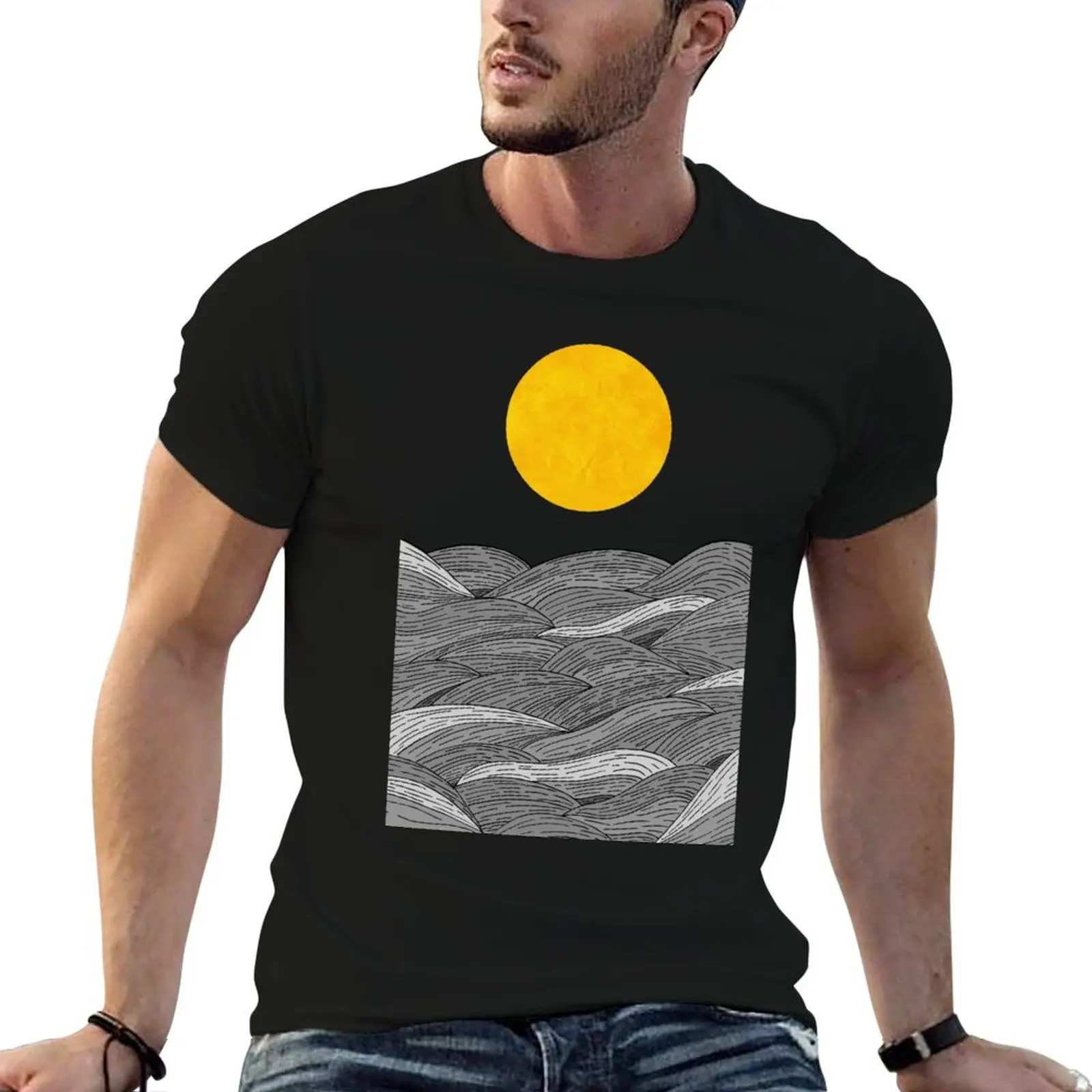 

The Grey Waves T-Shirt man t shirt cotton high quality cotton t shirts high quality t shirt man designer T-shirt