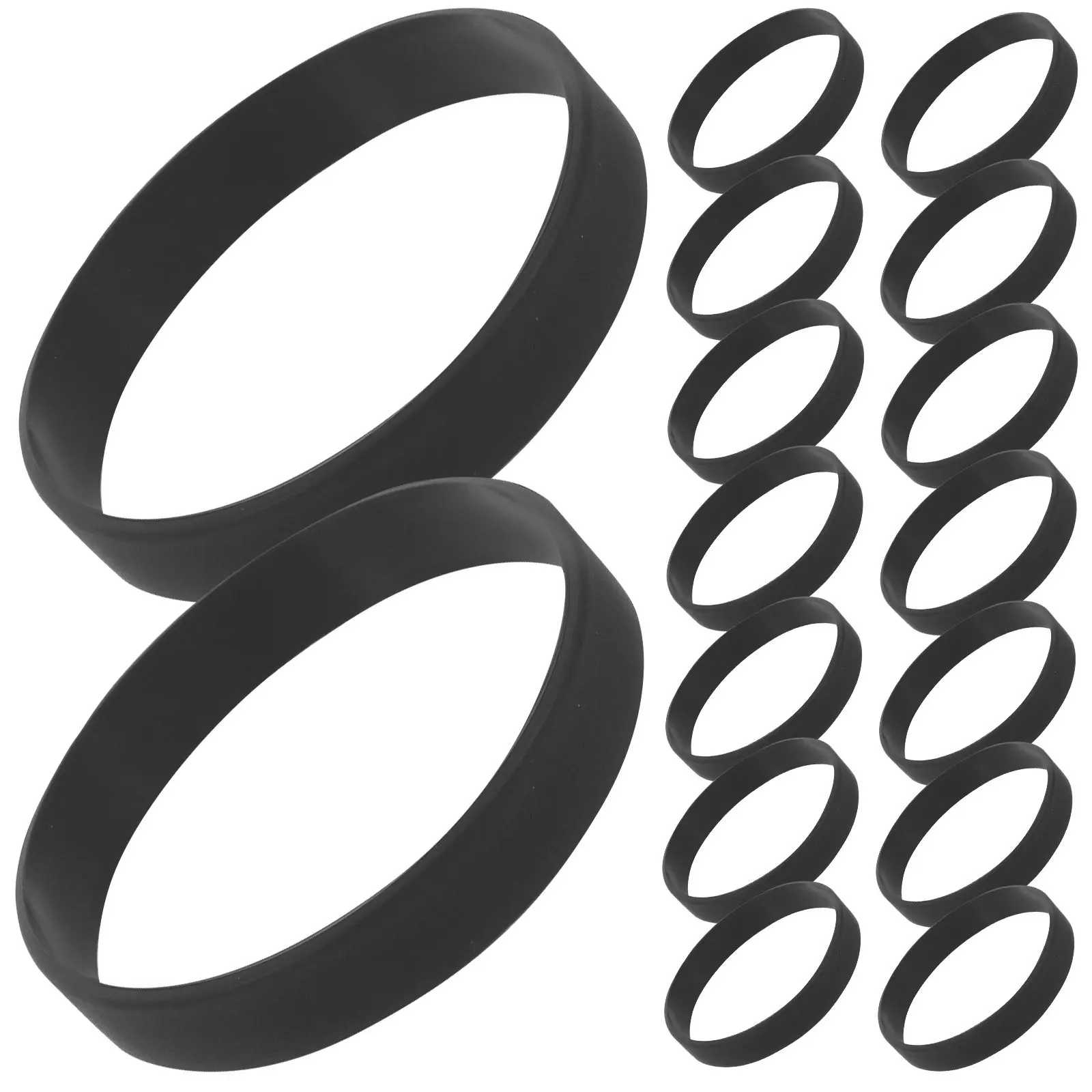 25Pcs Silicone Wristbands Stretch Sport Bracelets Lightweight Stylish Minimalist Design for Teams Events Parties Outdoor Sports