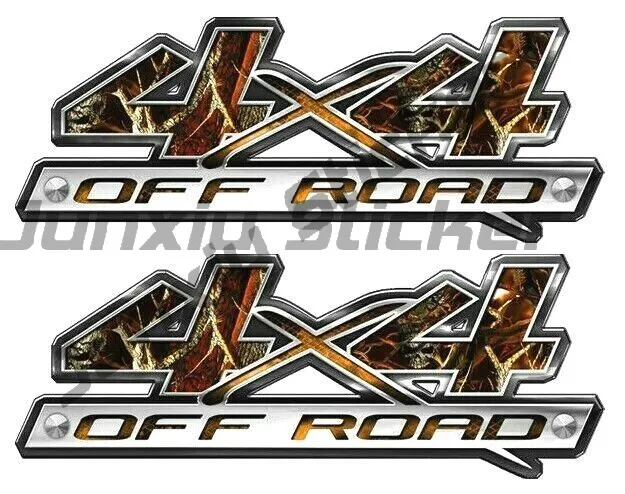 2 Stück Z71 4x4 Offroad-Truck-Aufkleber Tarnmuster Grafiken Hirsch-Totenkopf Schnee Offroad-Sticker Fx4 4x4 Straßen-Truck-Aufkleber F150 F250 F350 – Detail 6