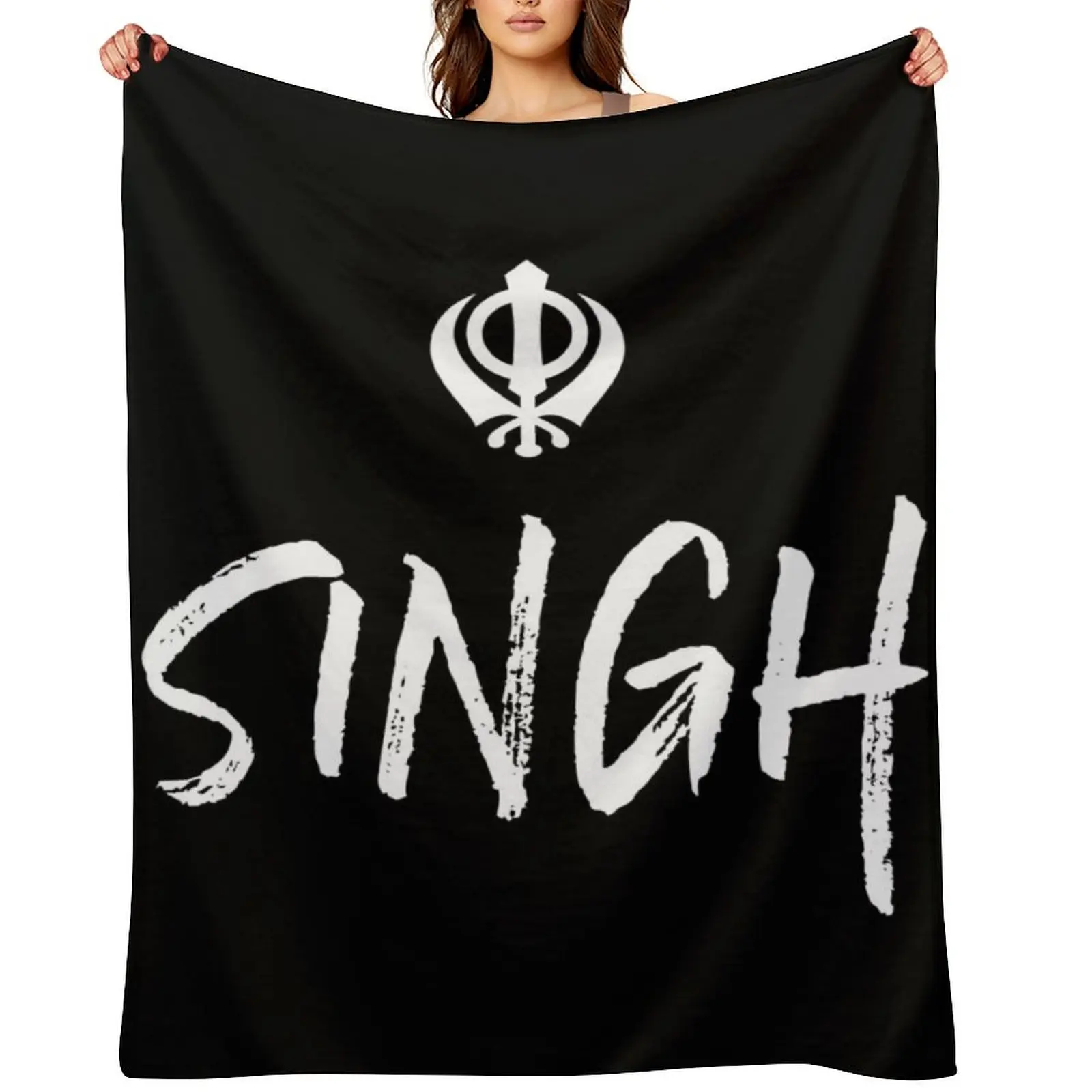 

Singh Sikh Khanda Throw Blanket blankets ands Blankets For Bed Soft Big Flannels Blankets
