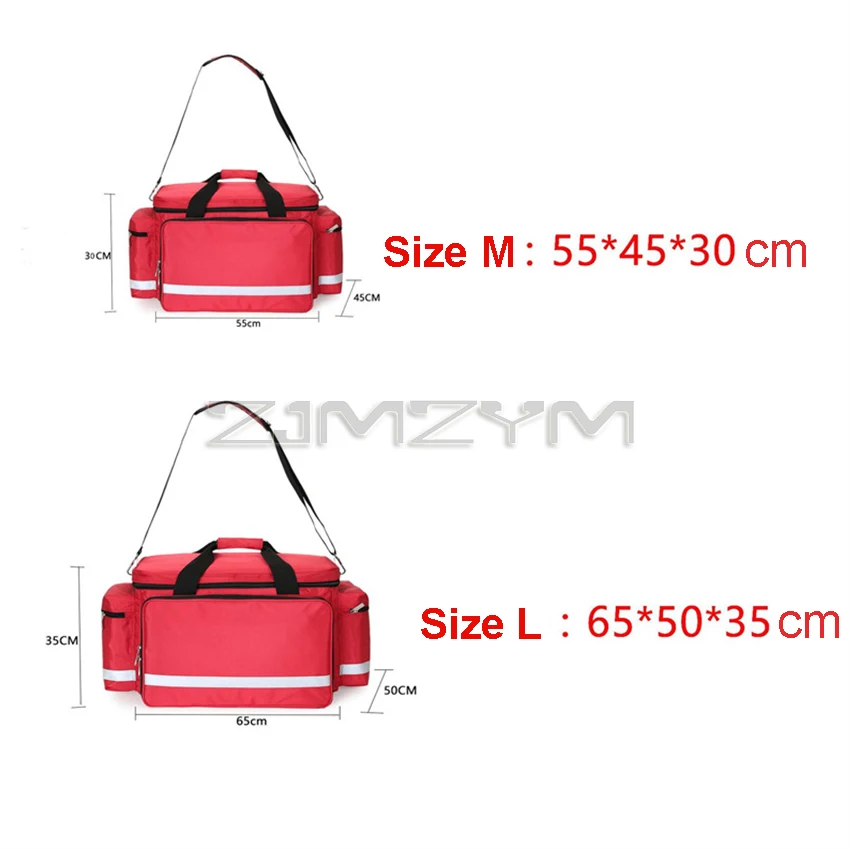 المهنية الإسعافات الأولية حجم كبير وقدرة كبيرة اللوازم الطبية حقيبة التخزين الرياضة السفر الإنقاذ مجال الطوارئ