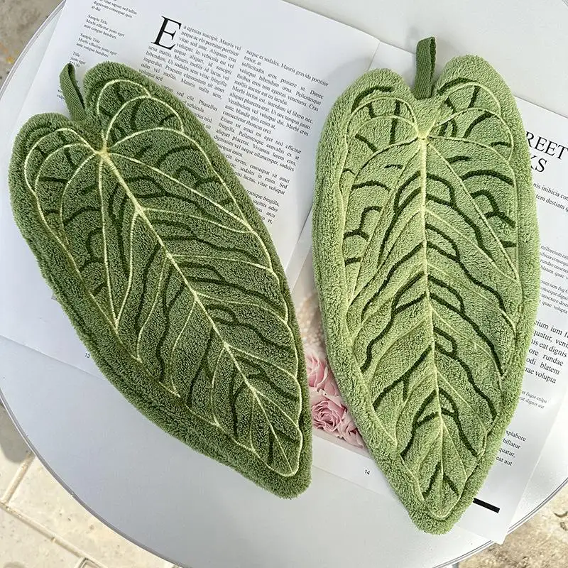 Planta quente toalha de mão toalha de limpeza absorvente lenço pendurado engrossado toalha de cozinha do banheiro acessórios de cozinha