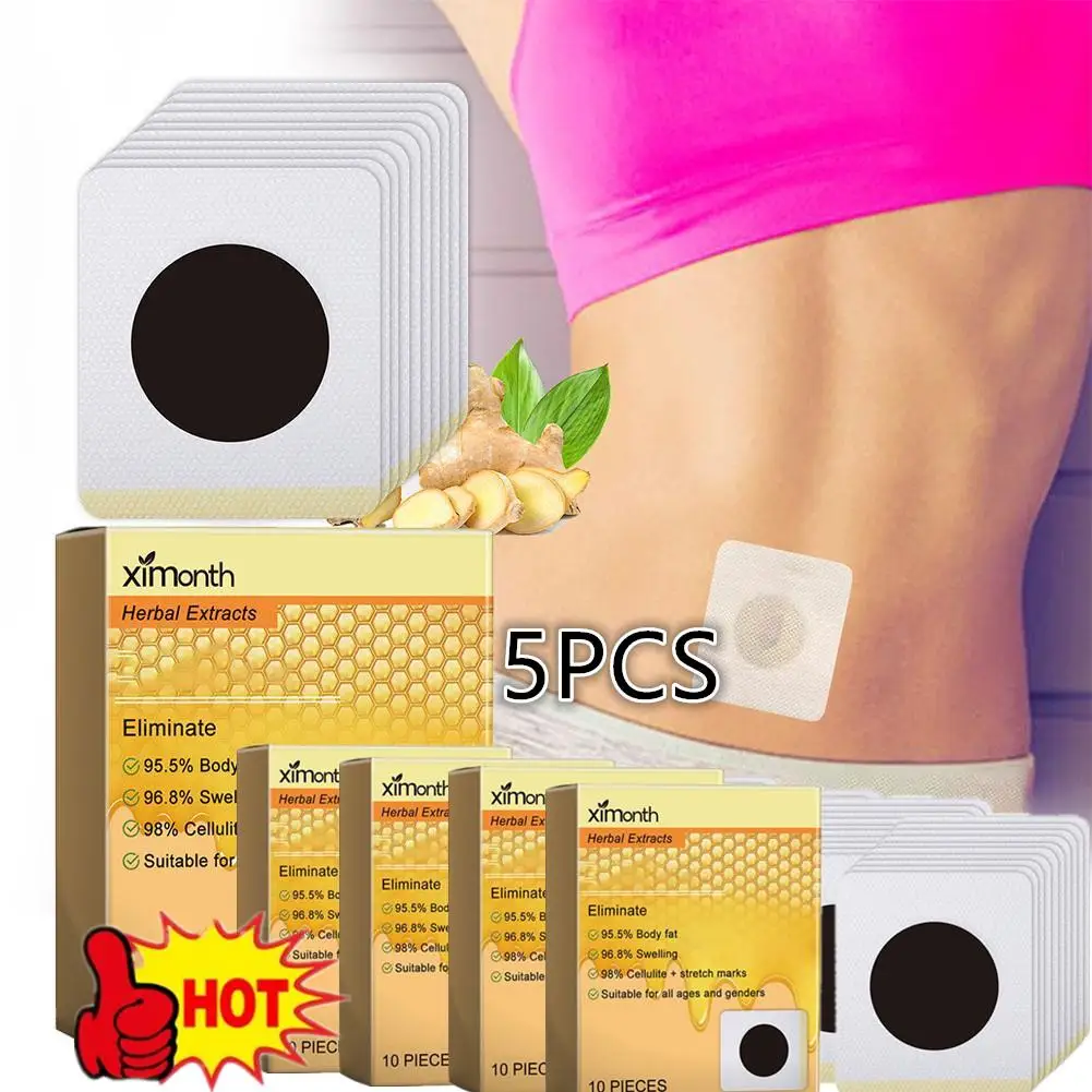 Body Slimming Bee Patches para mulheres, extratos naturais, ajudam a eliminar a perda de peso, 5X, 10pcs, 2024