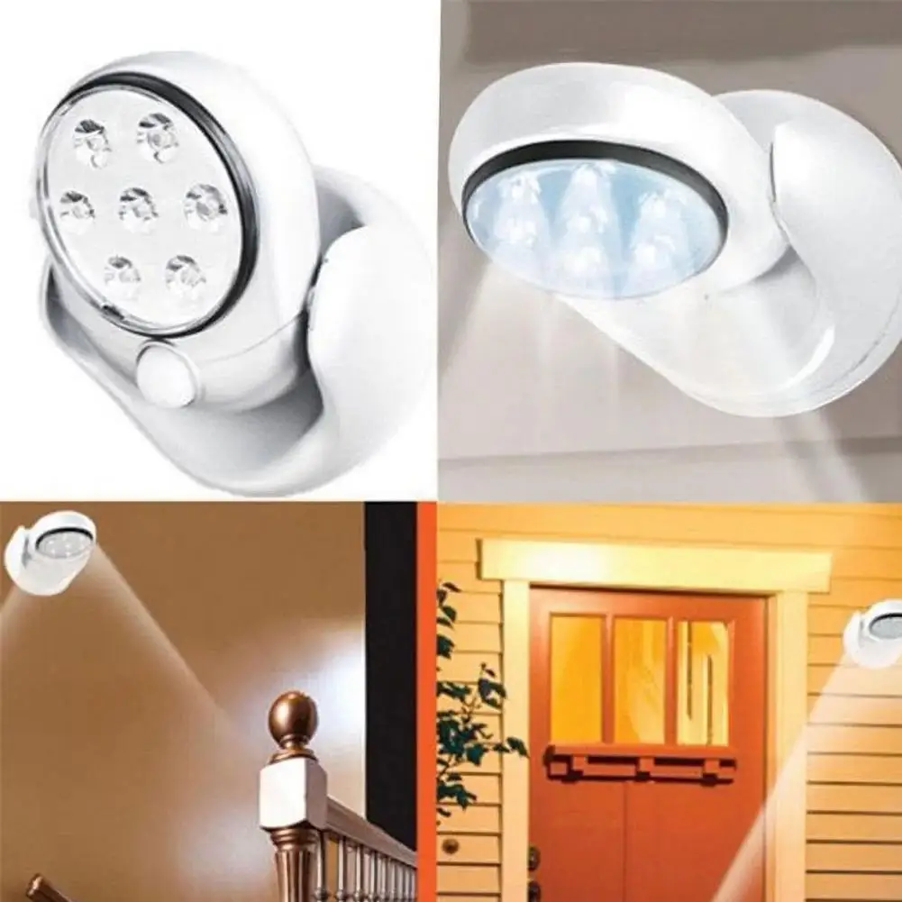 360 Degree PIR Motion Sensor LED Induction Wall Night Light 1W Simplified Installation for Home Hallway Stairs Decor