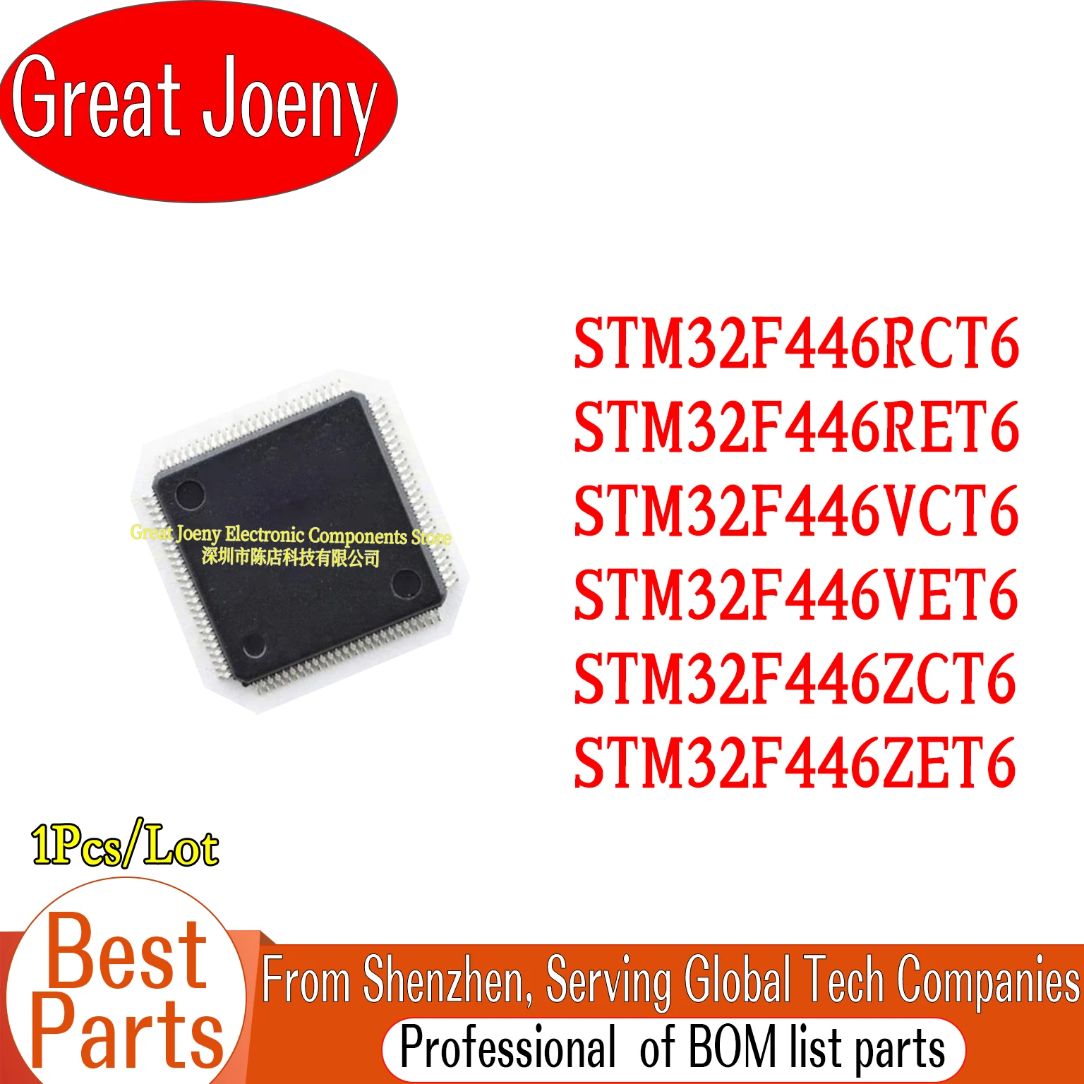 

STM32F446 STM32F446RCT6 STM32F446RET6 STM32F446VCT6 STM32F446VET6 STM32F446ZCT6 STM32F446ZET6 IC Chipser MCU