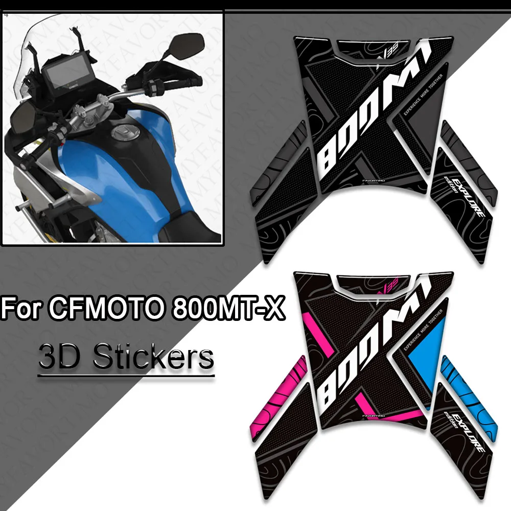 2024 2025 For CFMoto 800MT-X 800MT 800 MT - X Adventure Bike Protector Tank Pad Grips Kit Knee Fairing Fender Stickers Decals