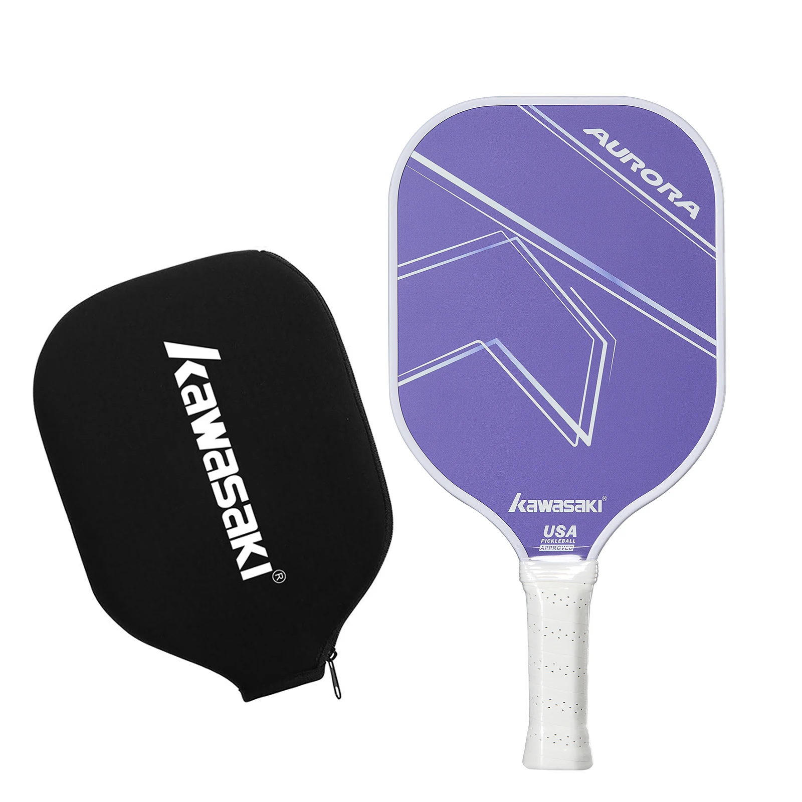 Kawasaki AURORA 15mm PP Honingraatglas Feber Oppervlak Augurk Bal Peddel Voor Beginners pickleball peddel