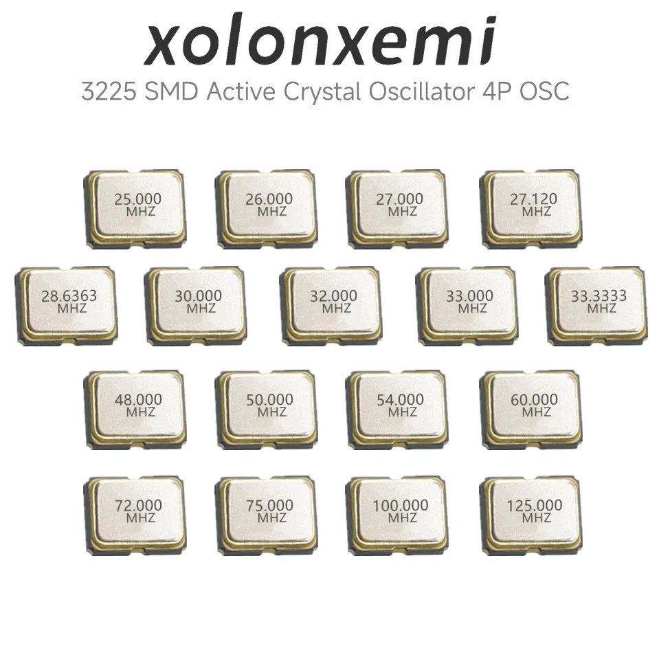 5 قطعة مصلحة الارصاد الجوية 3225 مذبذب الكريستال النشط OSC 4Pin 1MHZ 2MHZ 4MHZ 5MHZ 6MHZ 8MHZ 12MHZ 16MHZ 20MHZ 24MHZ 3225 2.5*3.2 3.2X2.5MM