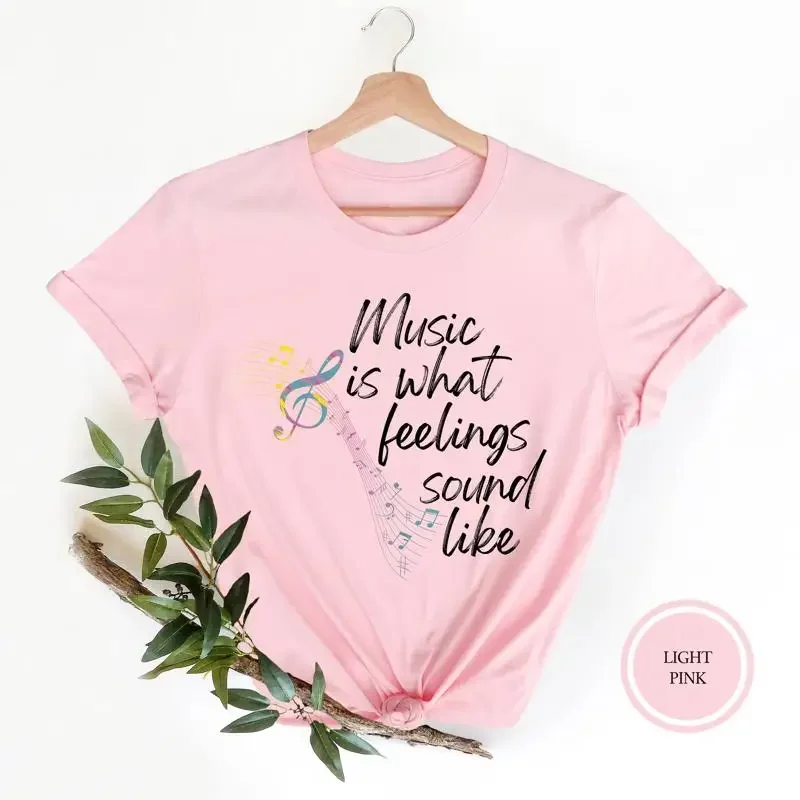 Music Teacher T Shirt Is What Feelings Sound Like Lover Musician Festival Concert