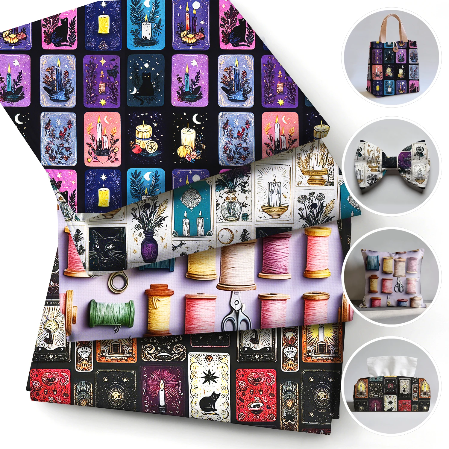 

50*145cm Sewing Thread Patchwork Polyester Cotton Fabric For Tissue Sewing Quilting Fabrics Needlework Material DIY Handmade