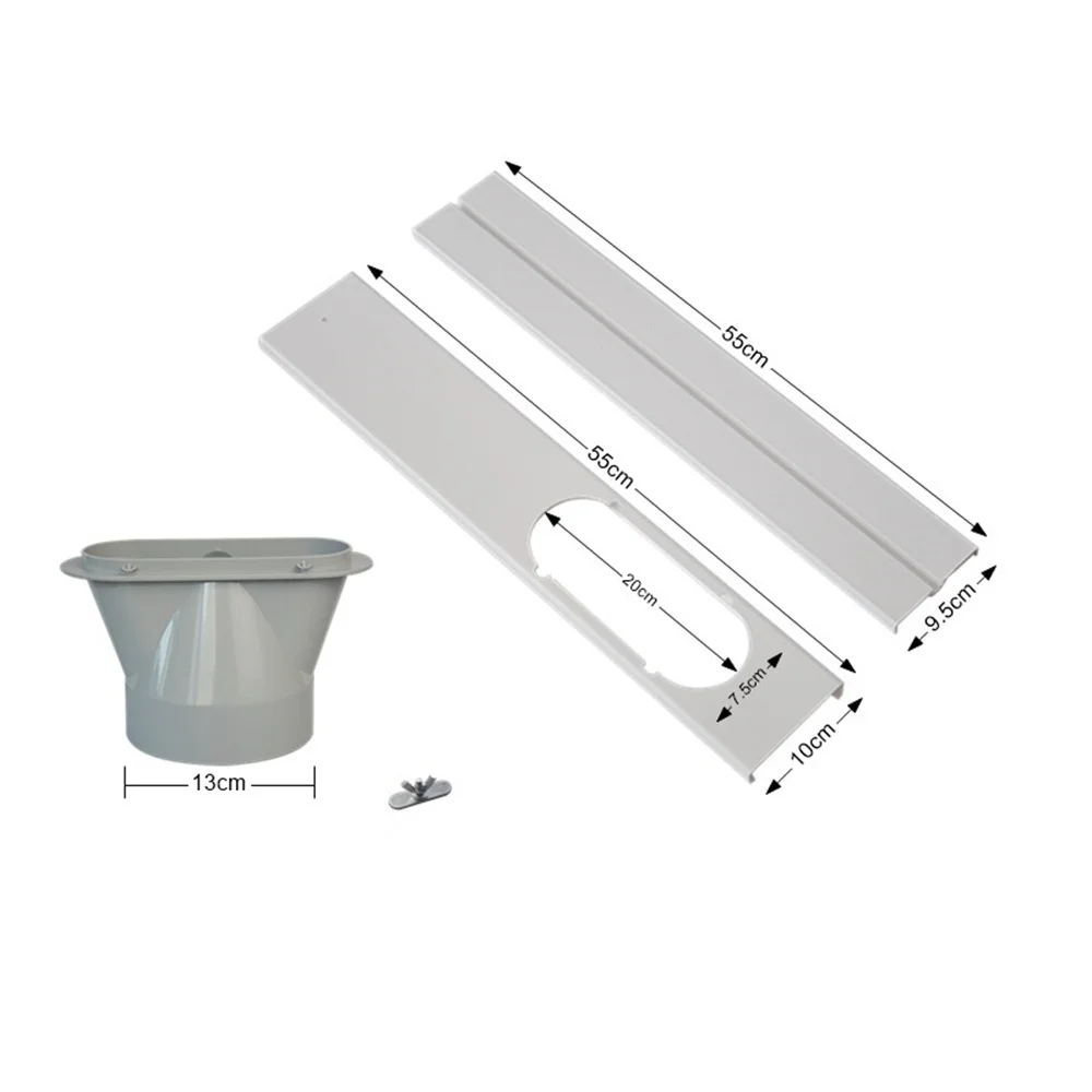 Kit de ventilación de ventana de aire acondicionado portátil, conjunto de placa de sellado de ventana ajustable para instalación de utensilio