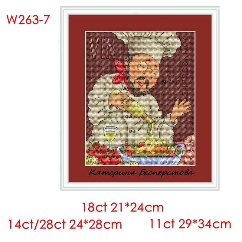 The cross-stitch set 28CT, 18CT, 14CT and 11CT can be selected as printed fabric handcrafted material pack saga Mediterranean fi