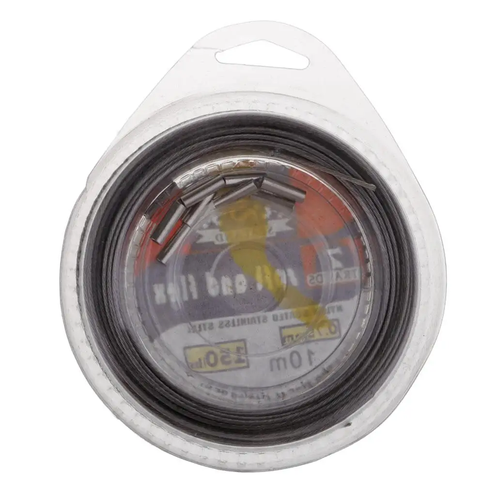 

Набор из 3-4 штук: Проволочные поводки из нержавеющей стали для рыболовных приманок, 10 м, 150 фунтов