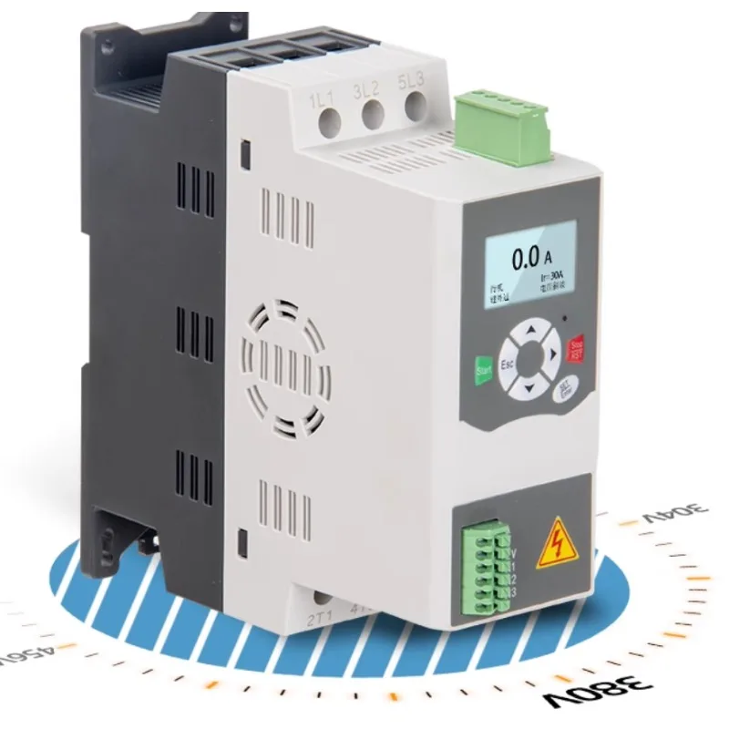 

380V Three Phases Motor Soft Starter Built-in Soft Starter 11KW 15KW Motor Soft Starting Fan Pump Pressure Reducer Conveyor 50Hz