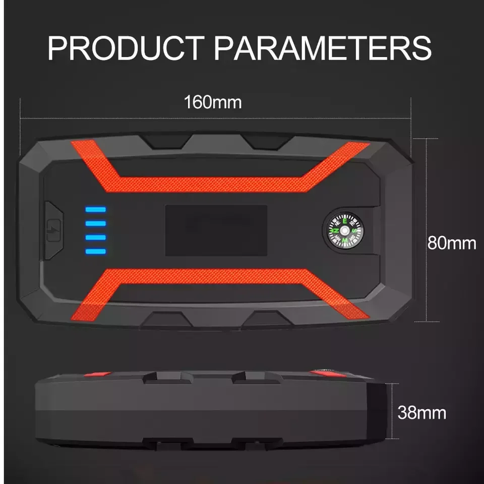 ---22000mAh 32000mAh High Power Car Jump Starter Power Bank / Multi-Function Portable 12V Lithium Battery Car Jump Starter