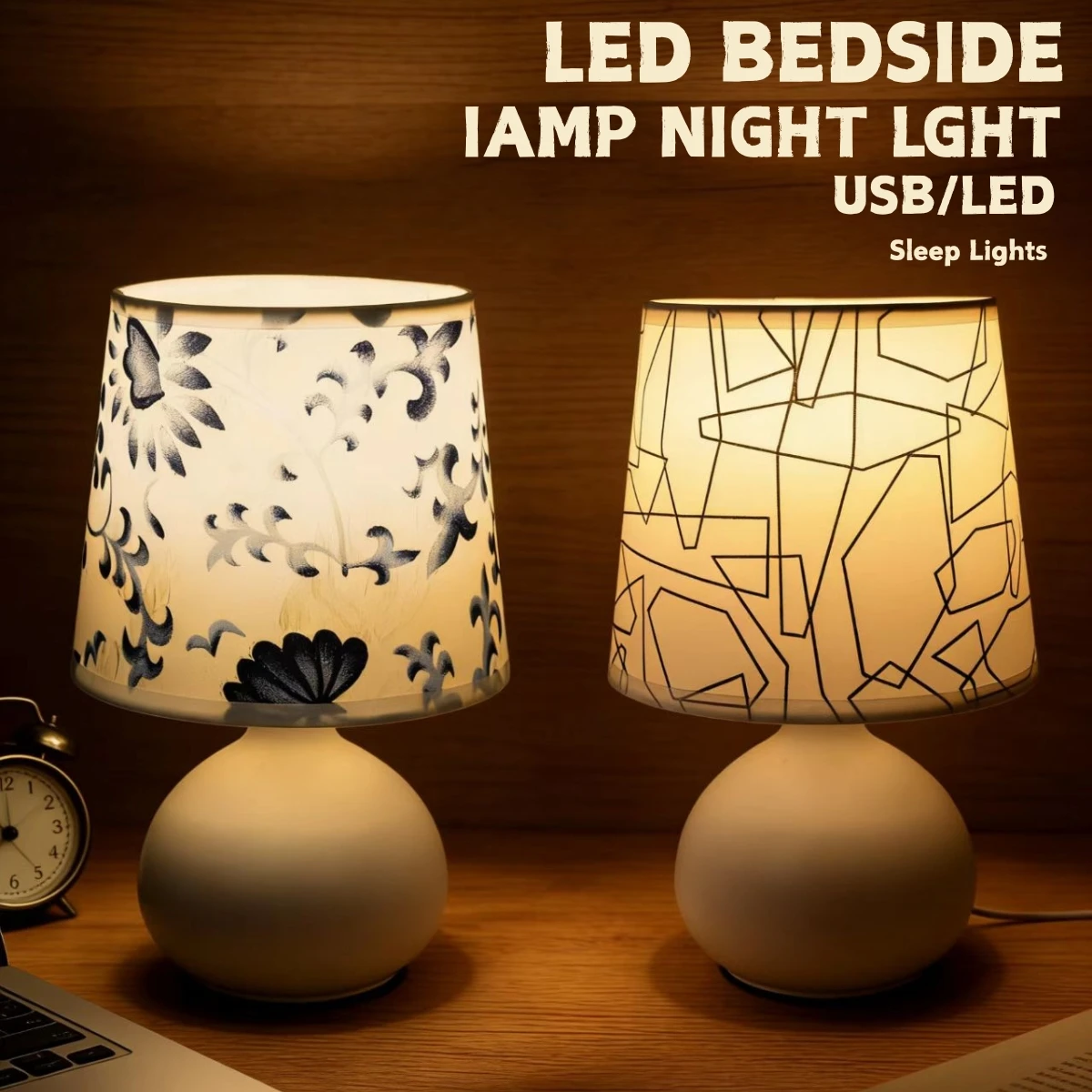 

Винтажная настольная лампа с цветочным узором, традиционная деревенская прикроватная лампа, настольная лампа для детской комнаты, прихожей, офиса, общежития.