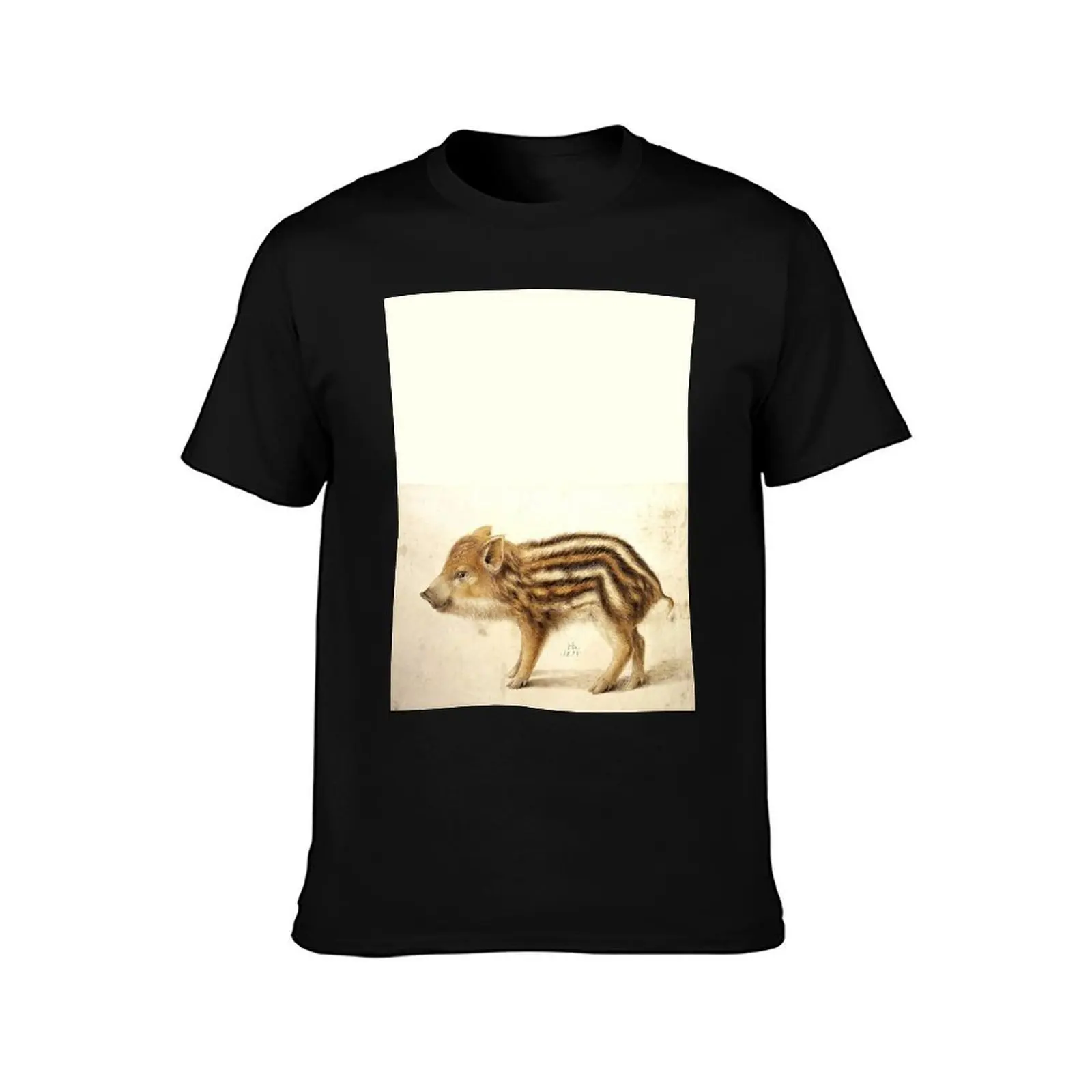 WILD BOAR PIGLET Watercolor Animal Drawings T-Shirt Breathable Travel T-Shirt