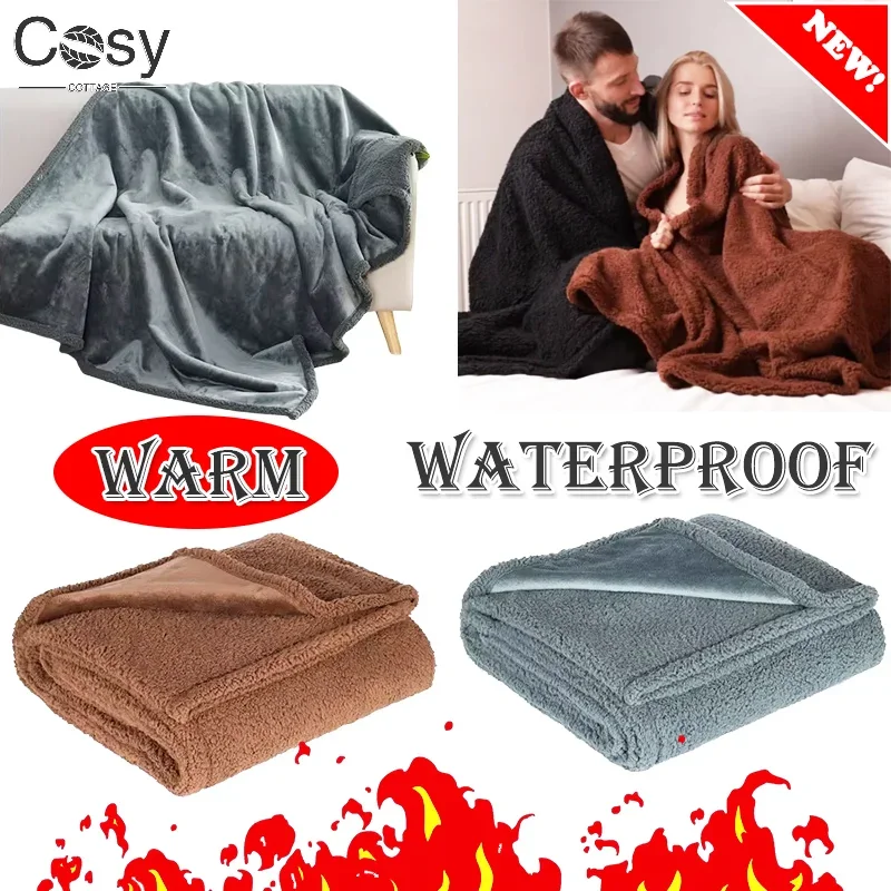 Luxury Shaggy Couple's Blanket -  Four SeasonsWaterproof Thickened Warm Blanket for Sofa, Bed, Nap | Comfortable design