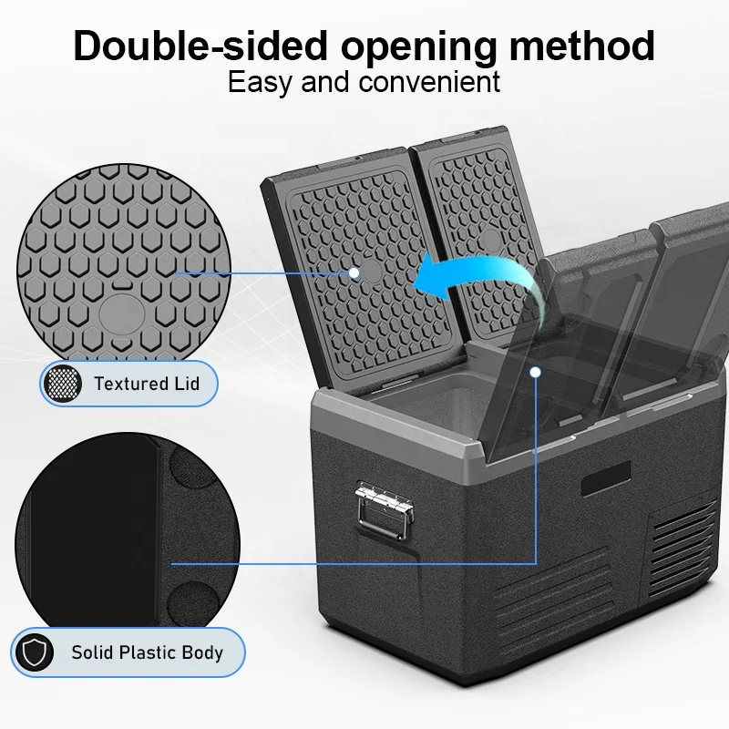 New Design Compressor Based Car Refrigerator Unit 24V 220V Portable Fridge 35L 45L 55L 75L