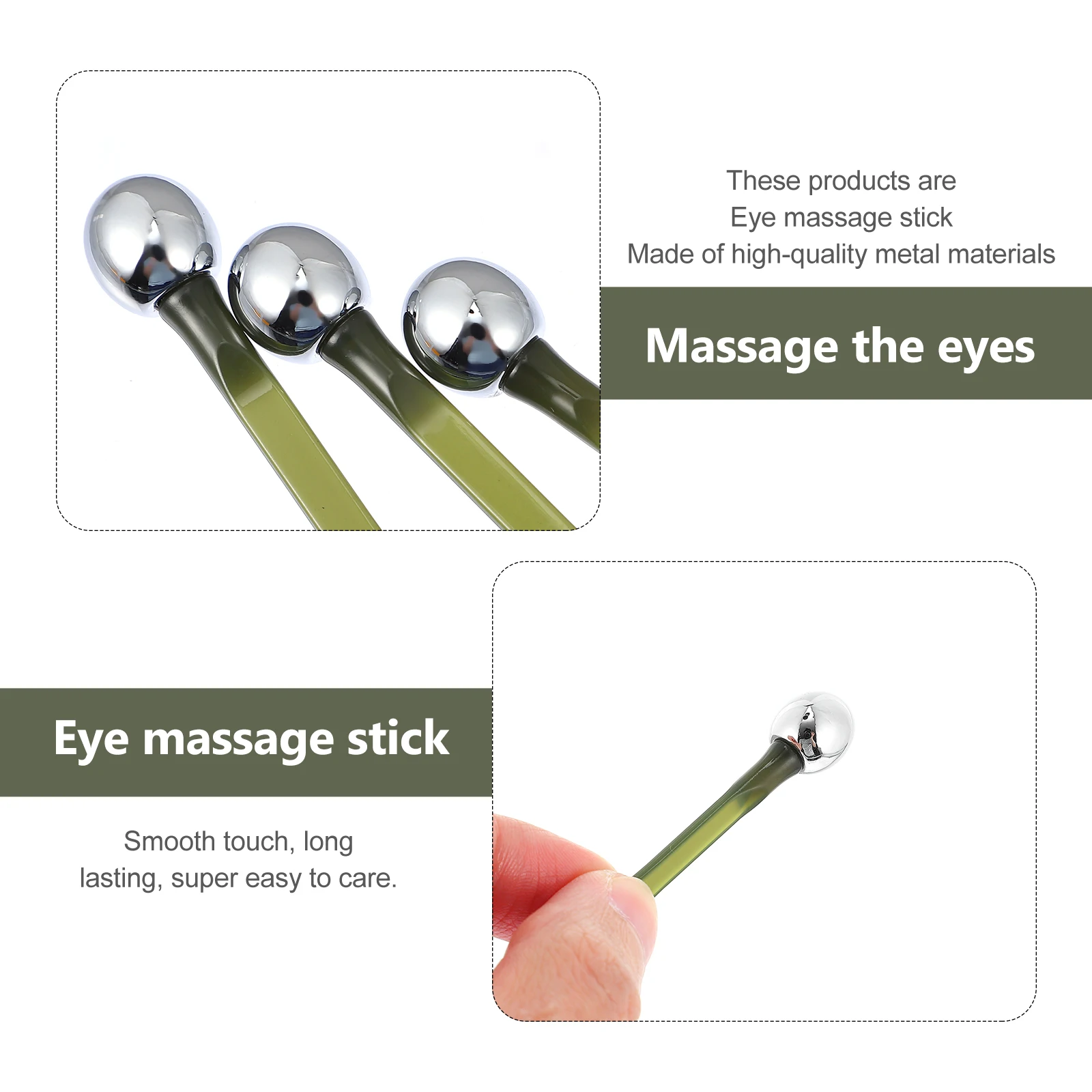 

6pcs Eye Cream Bar Stainless Steel Massaging Rod Portable Skin Care Tool For Women Girls Eye Cream Rod Beauty Supplies