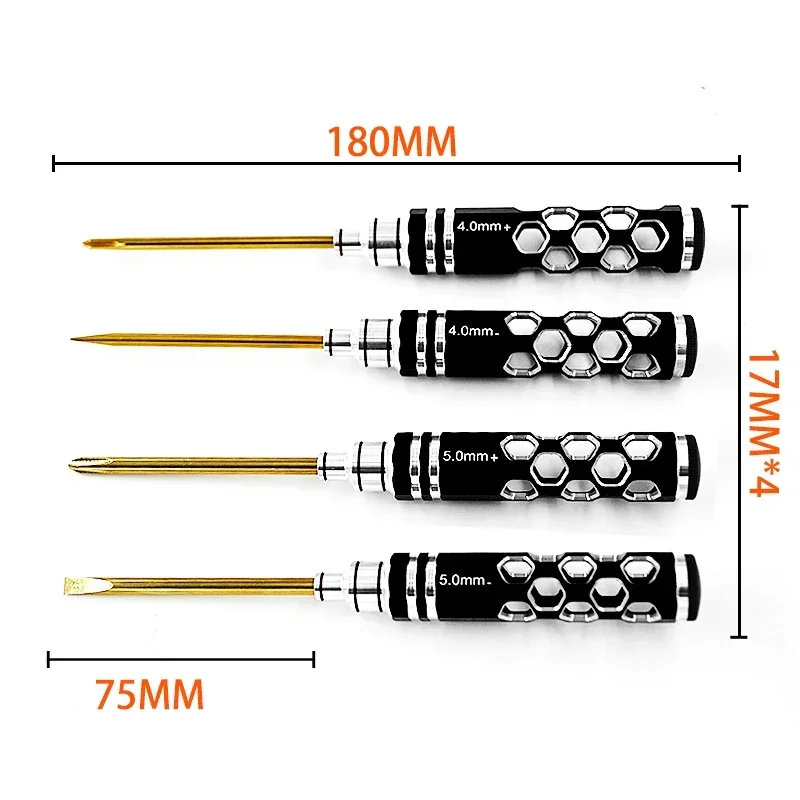 Chave de fenda 4.0/5.0mm conjunto de driver de ponta de lâmina com fenda para dji elf 3/4 multi-eixo fpv racing drone ferramentas manuais