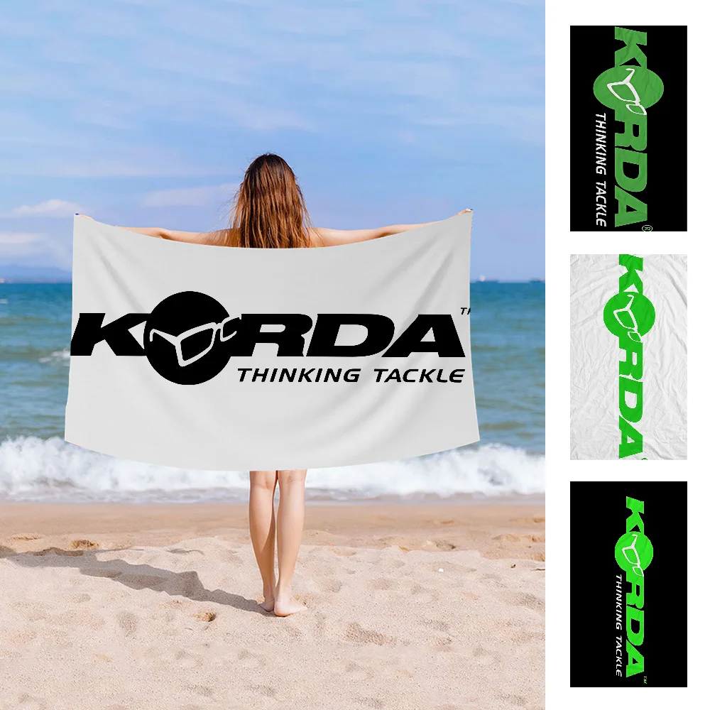 Korda Fishing Logo Beach Towel For Kids Personalized Bath Towel Pool Towel Vacation Gift Picnic Towel Party Gift