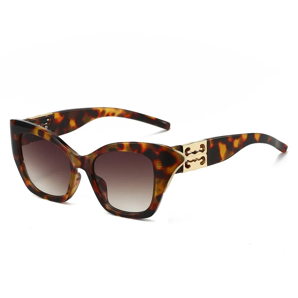 

2025 Big Frame Cat Eye Retro Sunglasses Men Women Internet Celebrity Sun Glasses Lady Trend Hollowed Out Pattern Eyewears UV400
