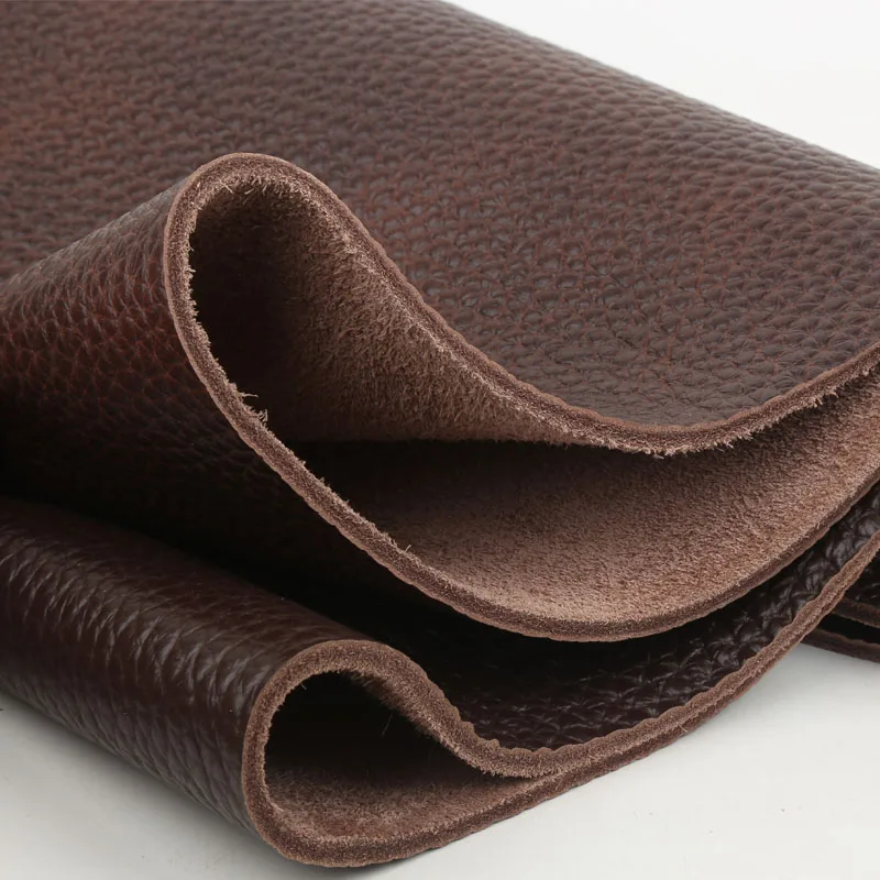 طبقة علوية من جلد البقر بلون القهوة 3.5 ملم، جلد طبيعي مزدوج اللون بني داكن، وسادة أريكة جلدية سميكة، وسادة طاولة، يوجا cu #5