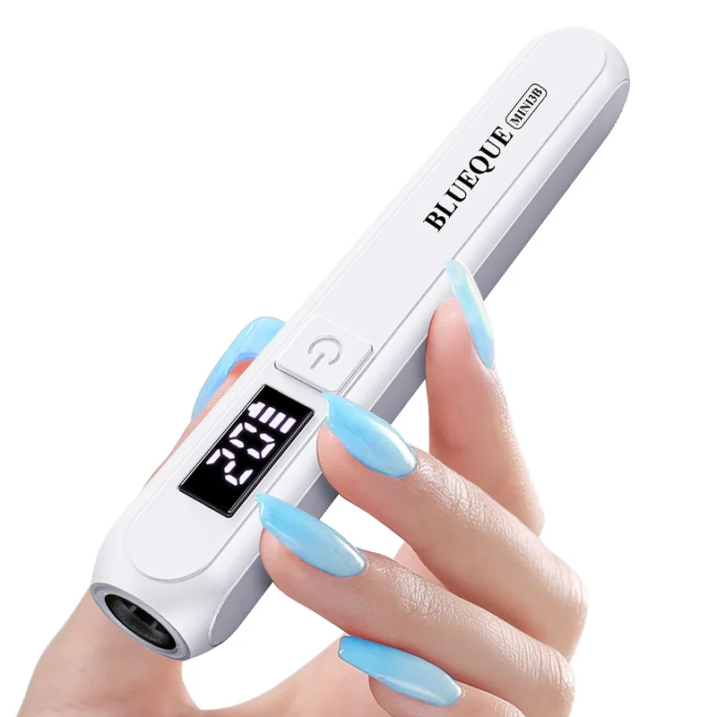 Handheld UV LED Nail Lamp Rechargeable Nail Dryer Curing Gel Polish Light with Display Screen for DIY Nail Art at Home or Salon