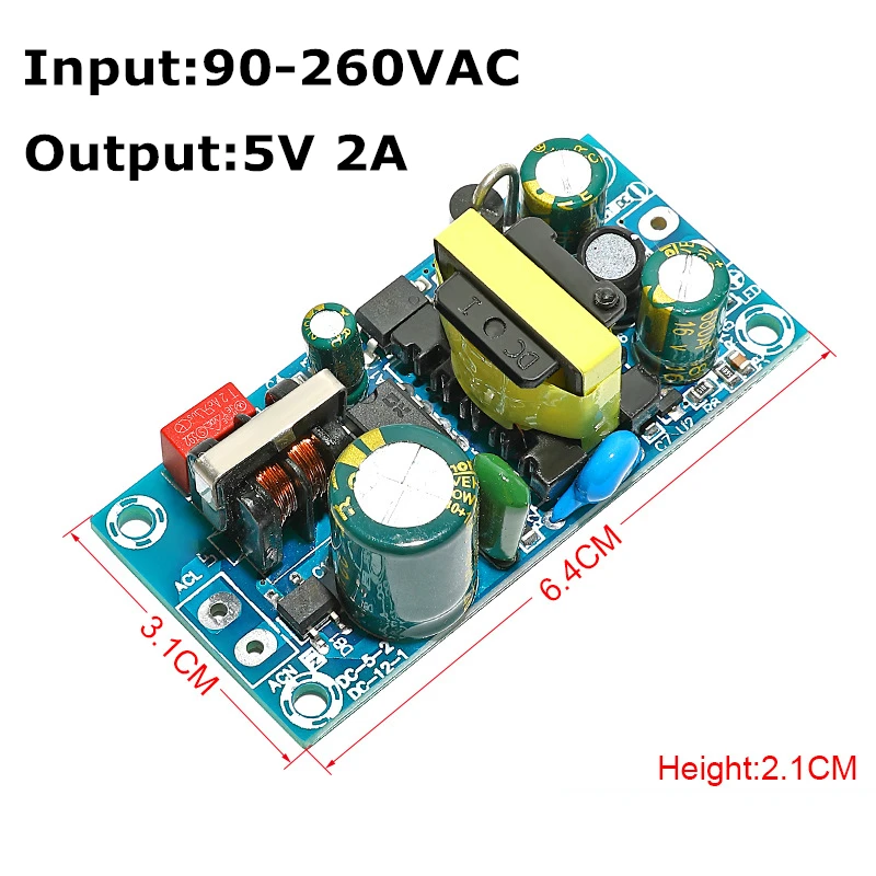 AC 90-260V to DC 5V 9V 12V 24V 36V 48V Power Supply Module Board Switch AC-DC Switch Power Supply Board