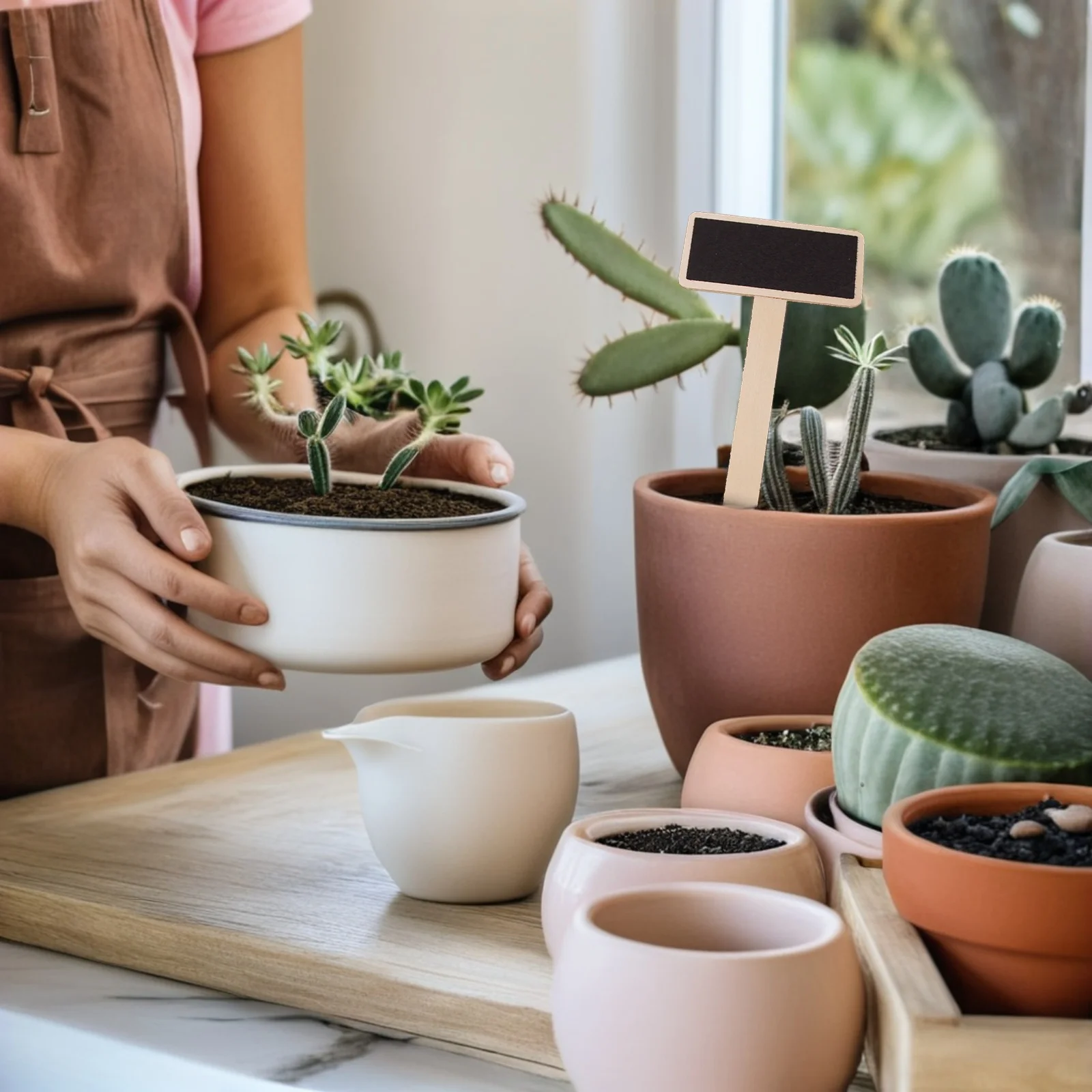 

20 pcs Mini Chalkboard Wooden Blackboard For Plants Succulent Flower Labels Garden Decorative Signs Wedding Party Home