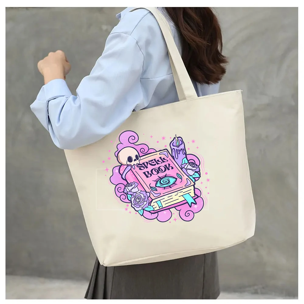 Pink Halloween Pattern Fashion Patches Iron-On Transfers For Clothing Thermoadhesive Vinyl Decals Stickers Diy