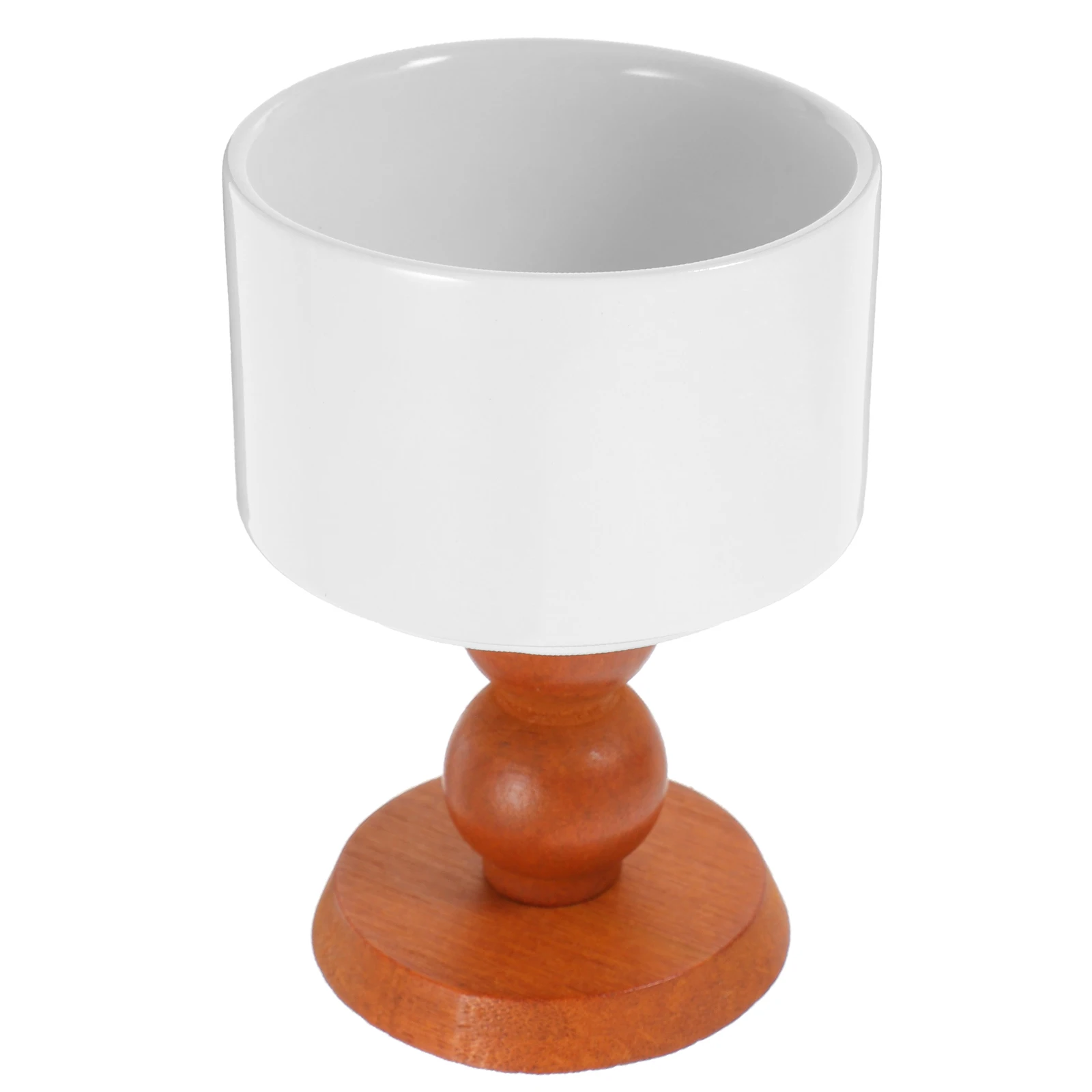 

Ceramic Goblet Retro High Footed Dessert Cup Ice Cream Pudding Tray Microwave Safe Refrigerator Practical Beverages